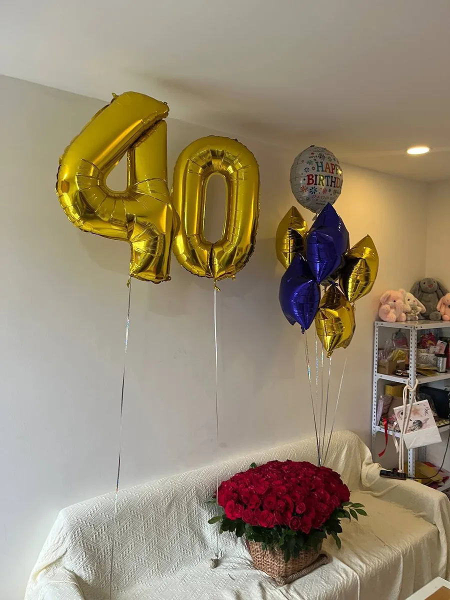 151 red roses basket and balloon set L delivery Nha Trang 3